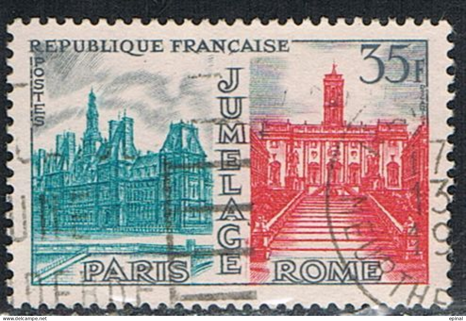 FRANCE : N° 1176 Oblitéré (Jumelage Paris-Rome) - PRIX FIXE - - Oblitérés