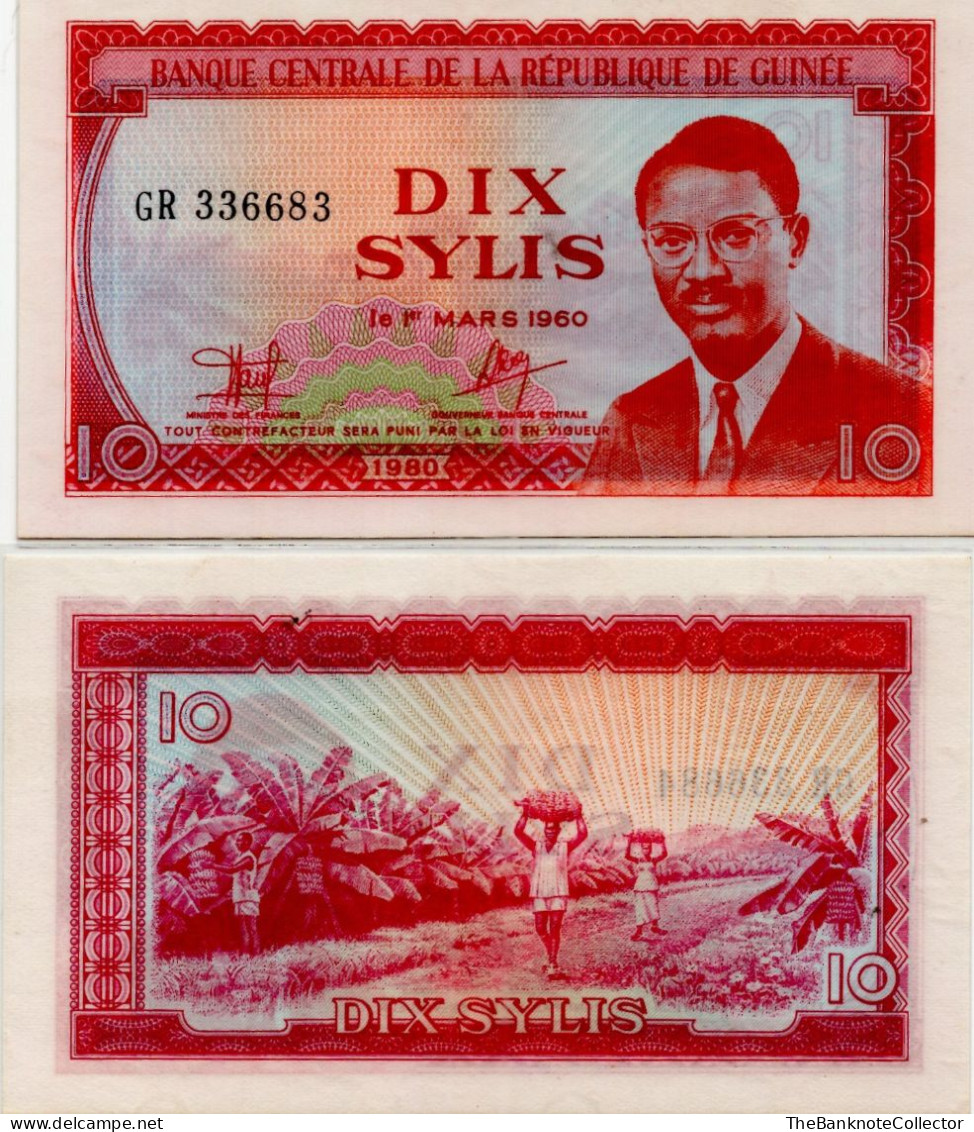 Guinea 10 Sylis 1980 P-23 UNC - Guinee