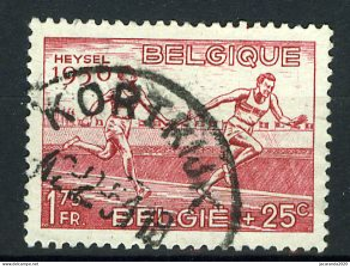 België 829 - Europese Atletiekkampioenschappen - Sport - Aflossingskoers - Gestempeld - Oblitéré - Used - Gebruikt