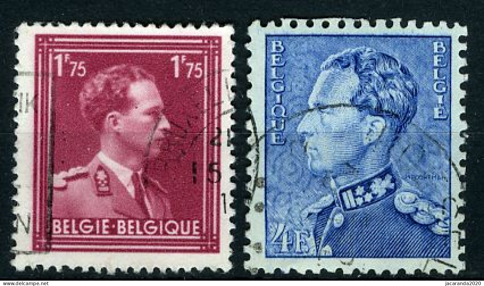 België 832/33 - Koning Leopold III - Open Kraag - Poortman - Gestempeld - Oblitéré - Used - Gebraucht