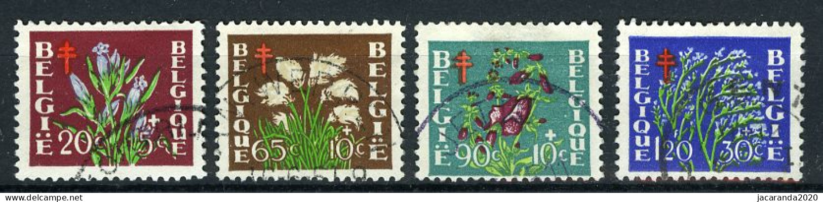 België 834/37 - Antitering - Bloemen - Sanatoria - Gestempeld - Oblitéré - Used - Gebraucht