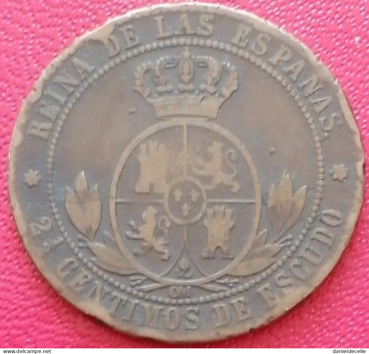 2,5 Centimos Espagne 1868 OM 7 Pointes - Erstausgaben