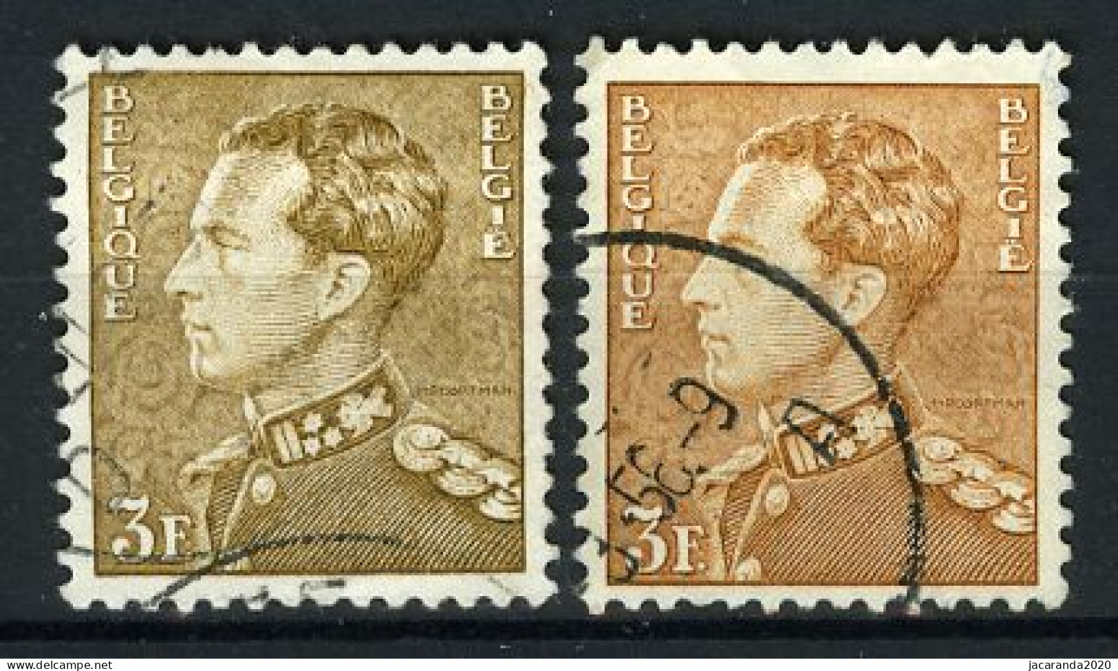 België 847 + 847a - Koning Leopold III - Poortman - Gestempeld - Oblitéré - Used - Used Stamps