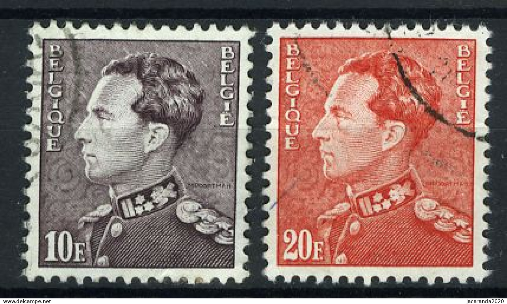 België 848AP3/BP3 - Koning Leopold III - Poortman - FOSFORESCEREND Papier - Gestempeld - Oblitéré - Used - Used Stamps