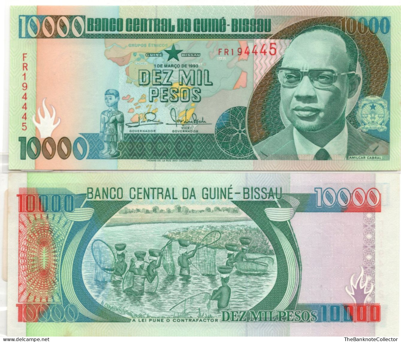 Guinea Bissau 10000 Pesos 1993  UNC P-15 - Guinea-Bissau