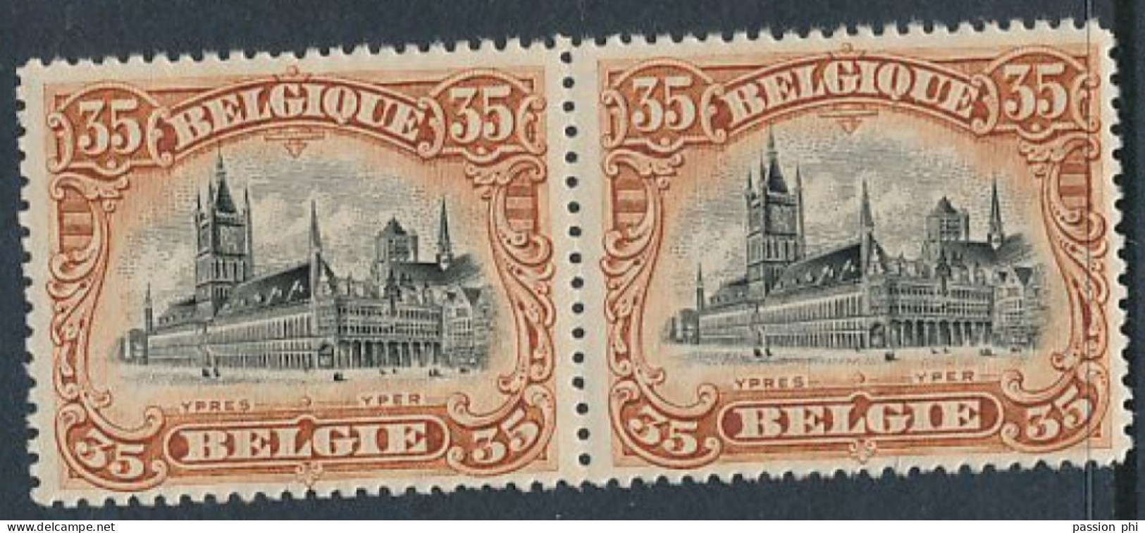 BELGIUM BELGIQUE COB 142 (PERF 14 1/4) MNH POSTFRIS SANS CHARNIERE - 1915-1920 Albert I