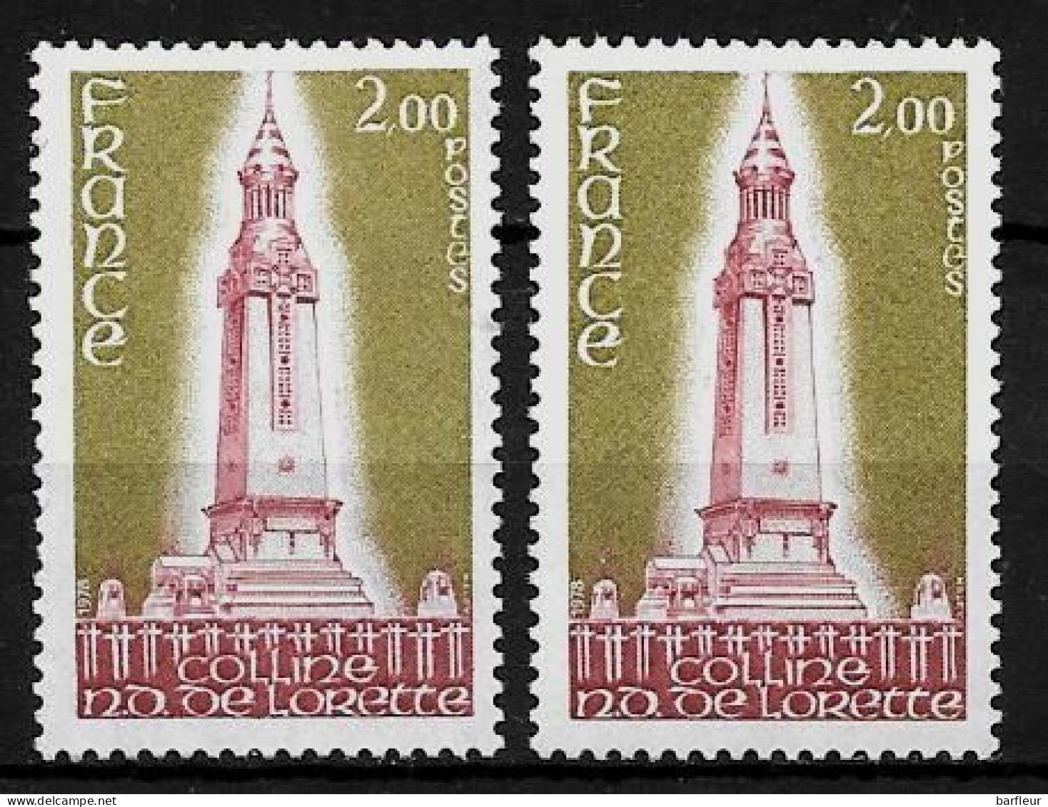 Année 1978 : Y. & T. N° 2010 ** Fond Vert Et Fond Vert Ocre - Unused Stamps