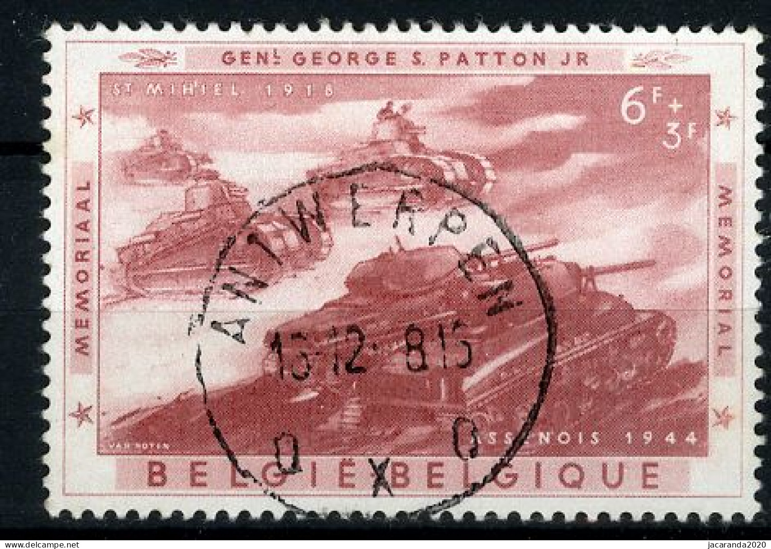 België 1036 - Memorial Generaal Patton - Sherman Tanks - Gestempeld - Oblitéré - Used - Used Stamps