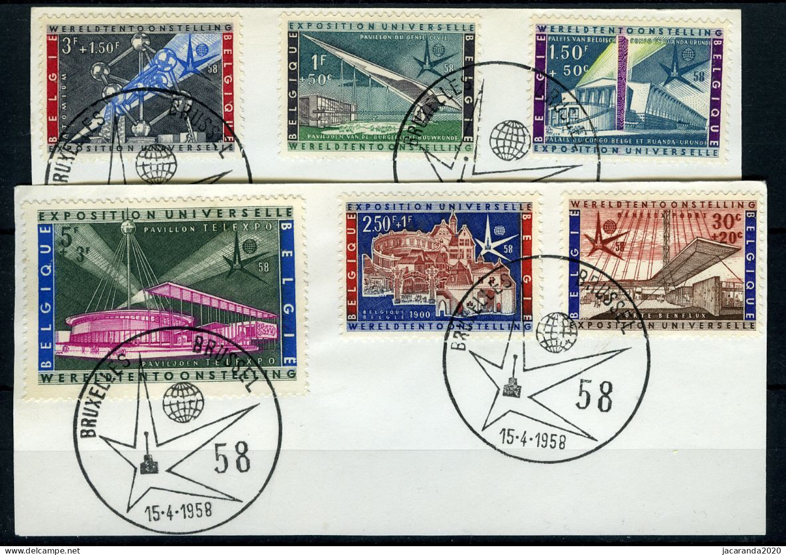 België 1047/52 - Expo 58 - Gestempeld - Oblitéré - Used - Usati