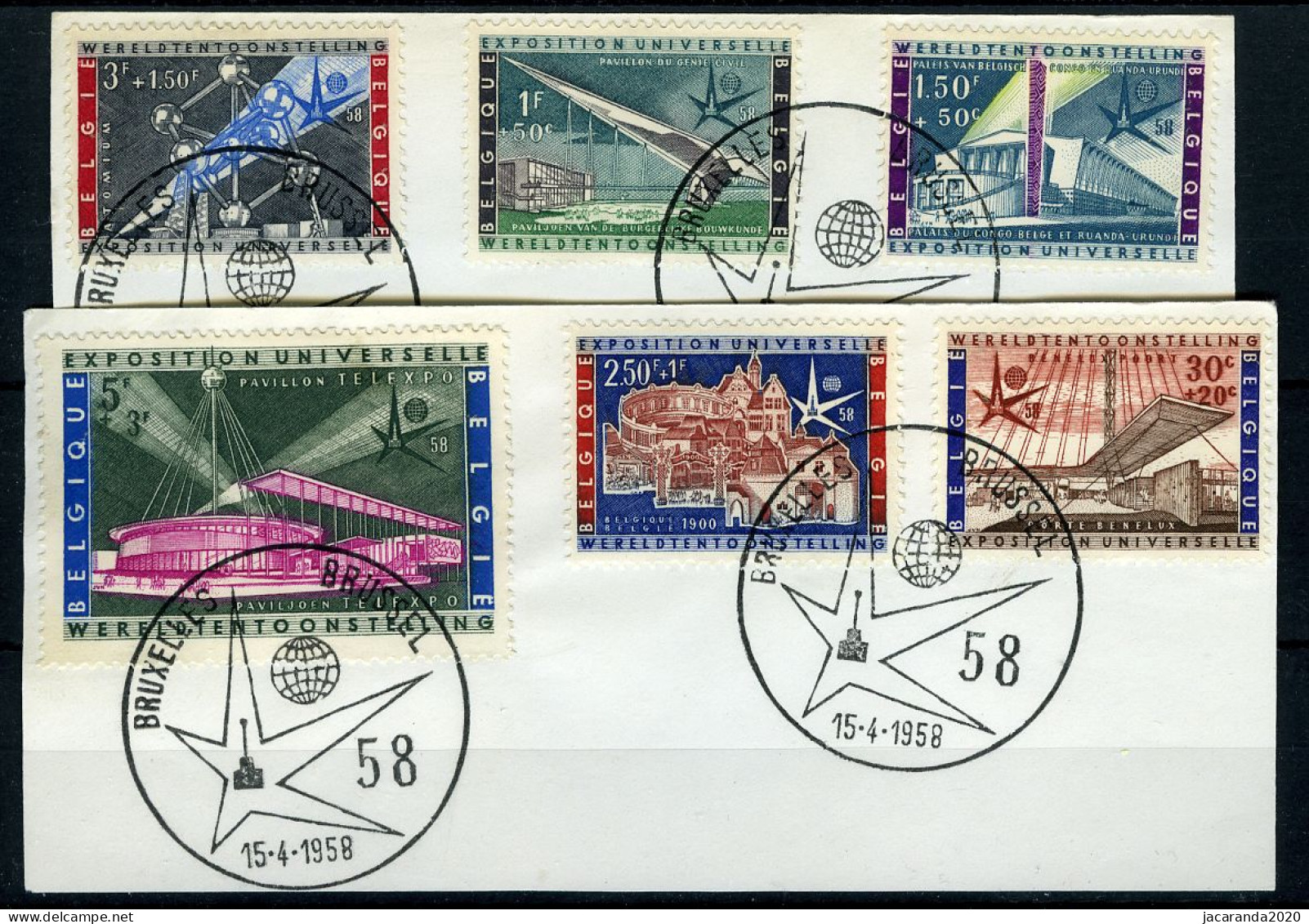 België 1047/52 - Expo 58 - Gestempeld - Oblitéré - Used - Used Stamps