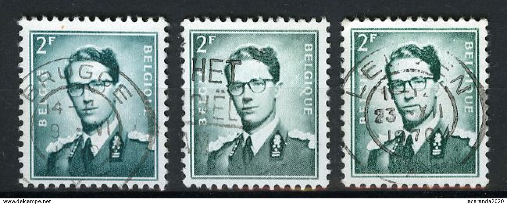 België 1066P3 - Koning Boudewijn - Fosforescerend Papier - 3 Tinten - Gestempeld - Oblitéré - Used - Used Stamps