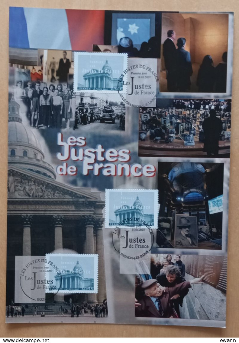 FDC Sur Encart AMIS - YT N°4000 - LES JUSTES DE FRANCE - 2007 - 2000-2009