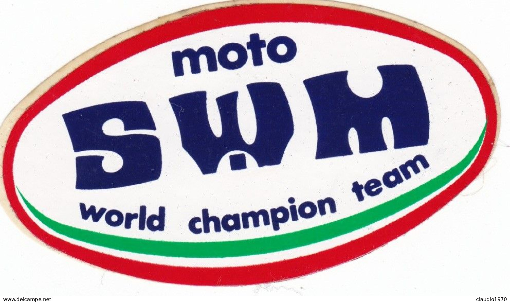 ADESIVO - VINTAGE - MOTO SWM - WORD CHAMPION TEAM - Otros & Sin Clasificación