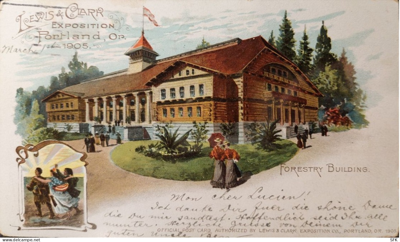 1905 Exposition PORTLAND Forestry Buildings  Artist:  I- FV, 820 - Esposizioni