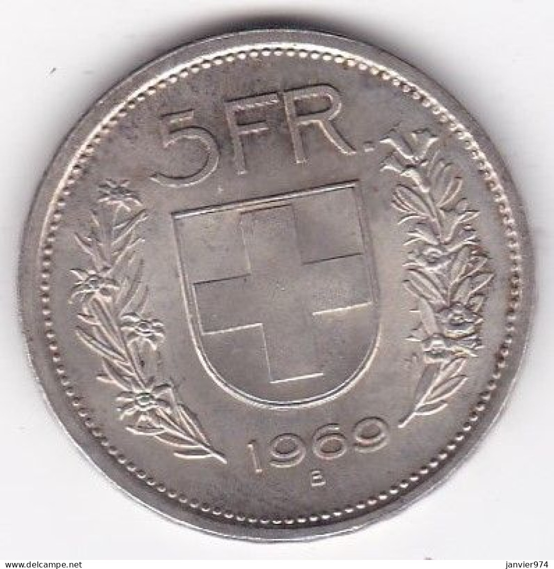 Suisse. 5 Francs 1969 B En Argent - 5 Francs