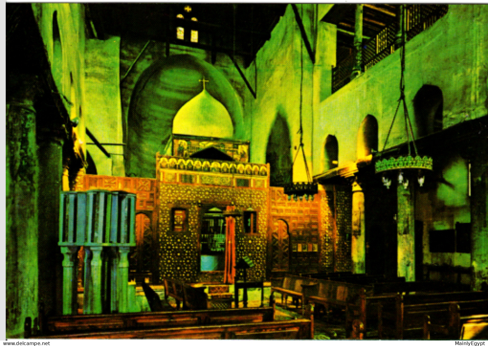 EGYPT - Postcard Of Interior Of Abu Sara - St Sergius Church In Coptic Cairo - EC19 - 1866-1914 Khedivate Of Egypt