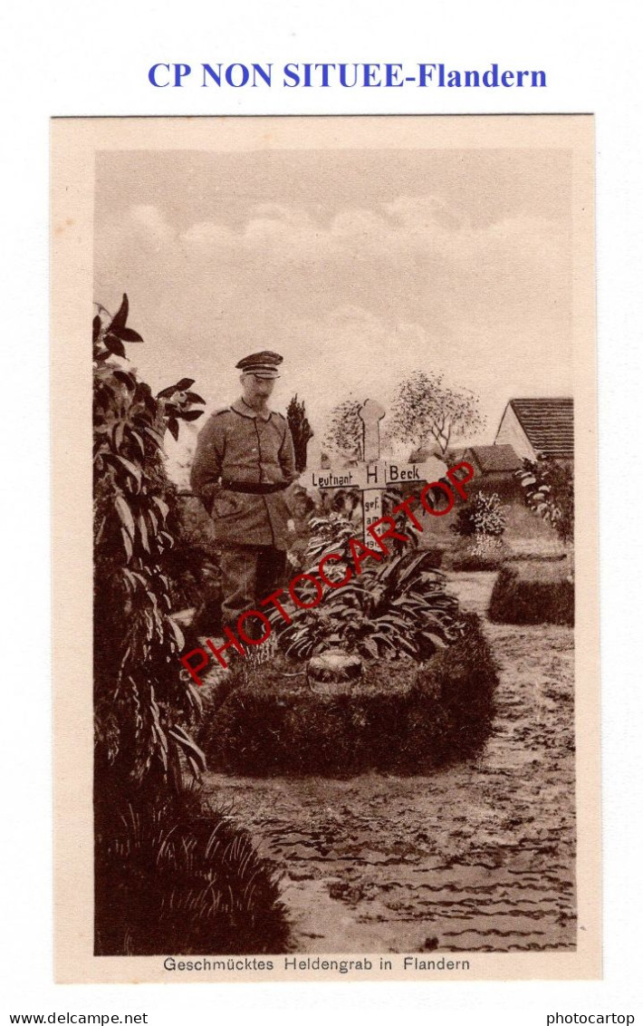 CP NON SITUEE-TOMBE-Cimetiere-CARTE Imprimee Allemande(sans Dos De CP)-GUERRE 14-18-1 WK-Militaria- - Cimiteri Militari