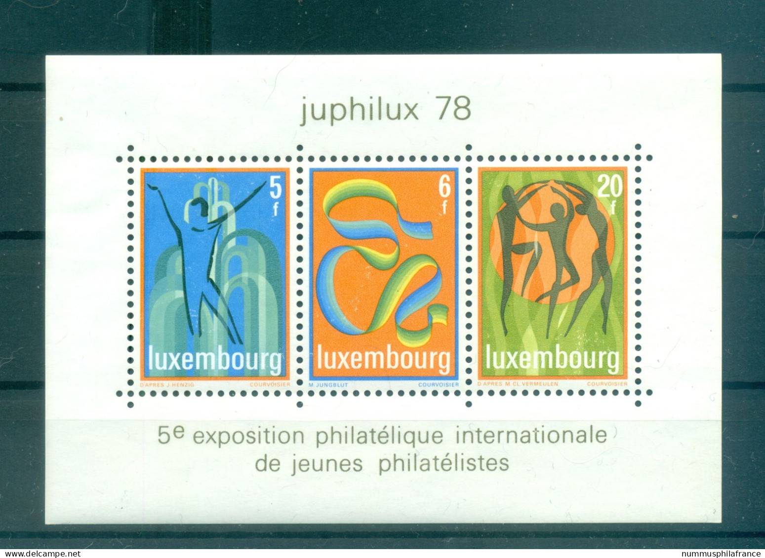Luxembourg 1978 - Y & T Feuillet N. 12 - Juphilux '78 (Michel Feuillet N. 12) - Blocs & Hojas