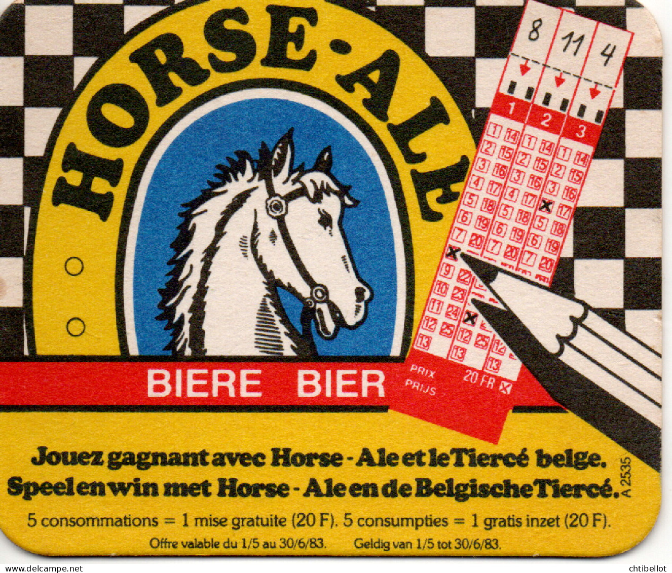 Sbd183	Horse- Ale	Biere -bier - Portavasos