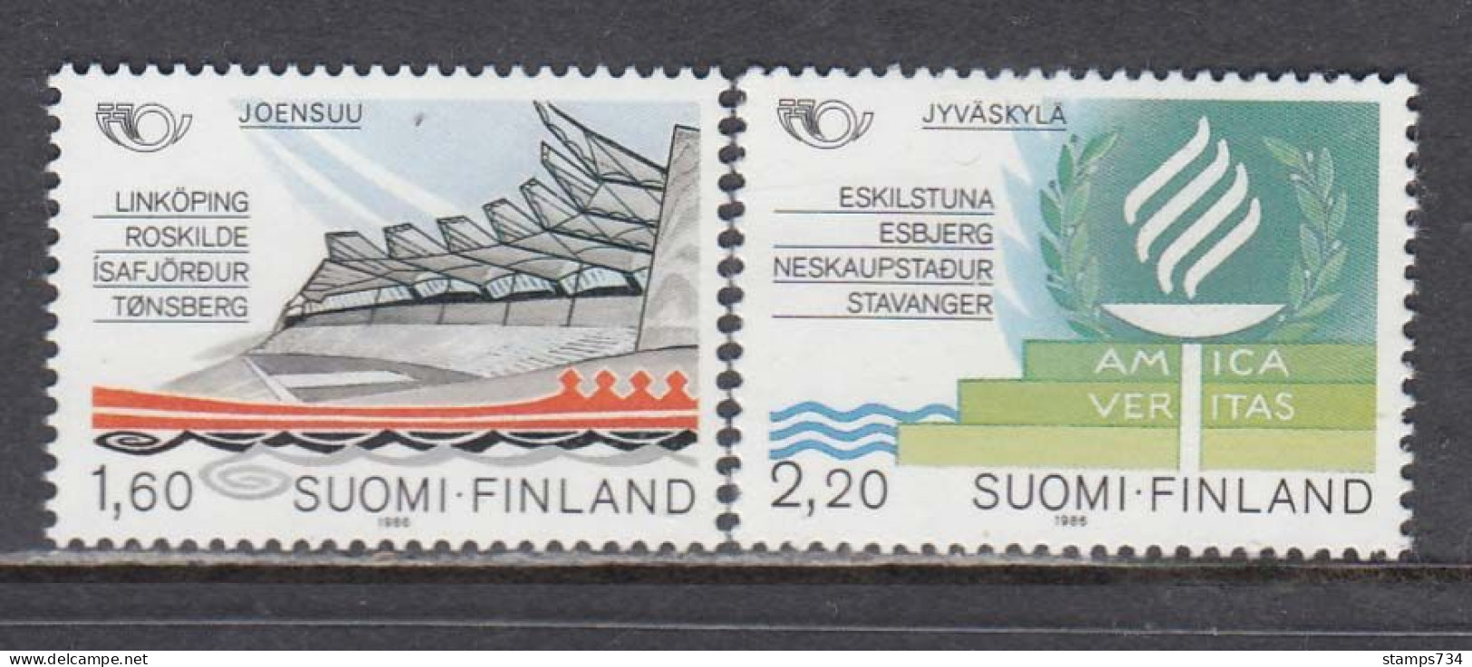 Finland 1986 - NORDEN: Partnerstaedte In Skandinavien, Mi-nr. 996/97, MNH** - Ungebraucht