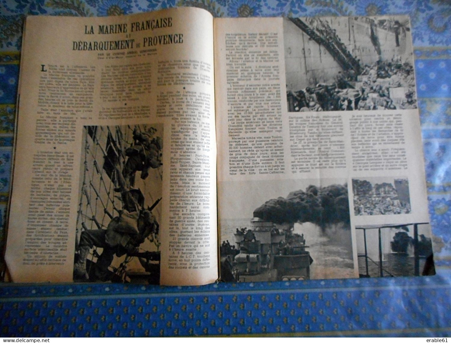 MARINE NATIONALE Novembre 1944 DEBARQUEMENT PROVENCE TORPILLES LE RICHELIEU FUSILLIERS MARINS AERONAUTIQUE NAVALE ETC - Francés