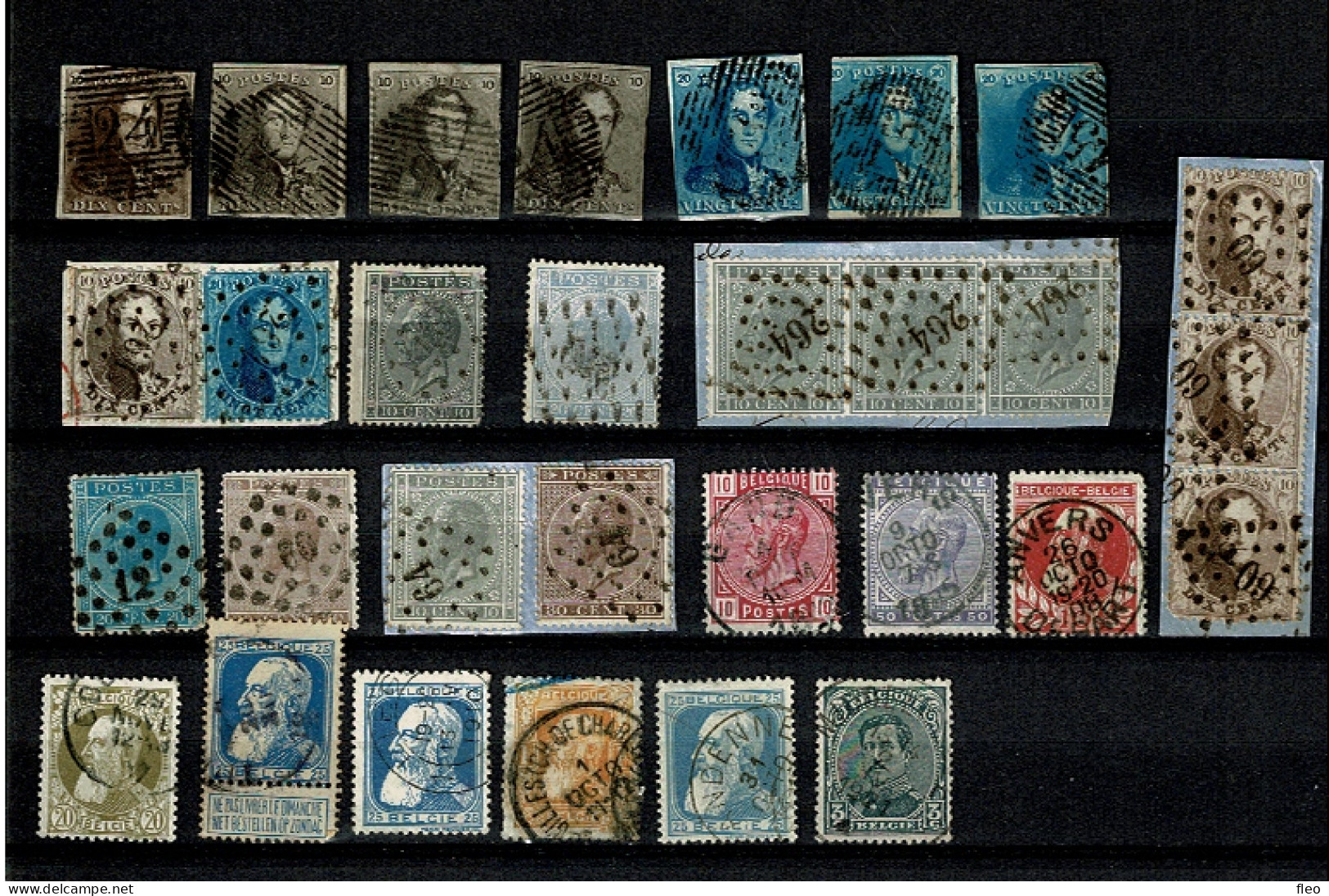 1861-1900 COLLECTION OLD BELGIUM STAMPS - Colecciones