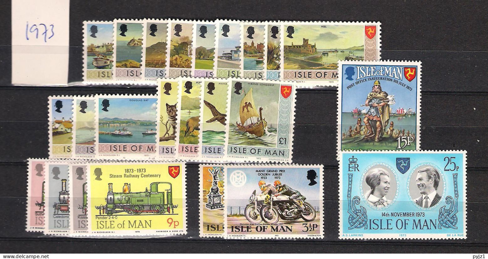 1973 MNH Isle Of Man, Year Collection, Postfris** - Isle Of Man