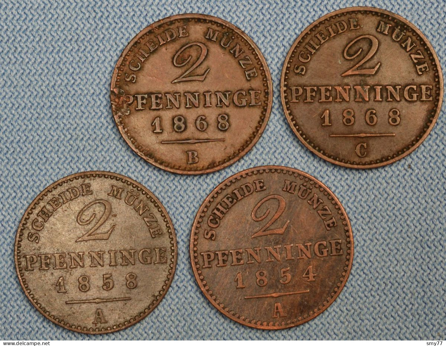 Preussen / Prussia • Lot  4x  2 Pfennig • See Details • German States / Allemagne États / Prusse • [24-607] - Collections