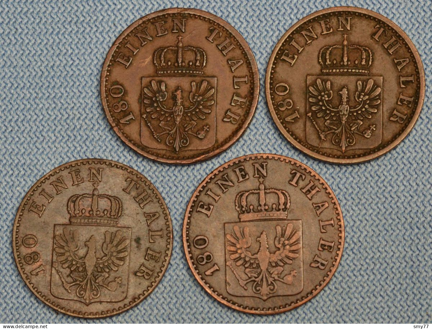 Preussen / Prussia • Lot  4x  2 Pfennig • See Details • German States / Allemagne États / Prusse • [24-607] - Verzamelingen