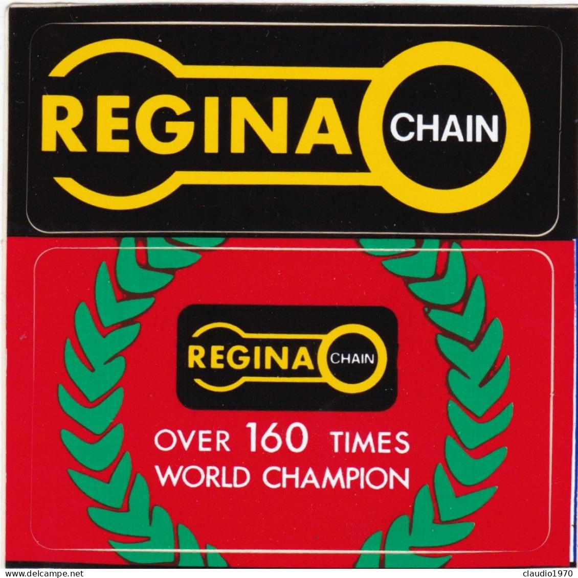 ADESIVO - VINTAGE - REGINA CHAIN - OVER 160 TIMES WORLD CHAMPION - Other & Unclassified