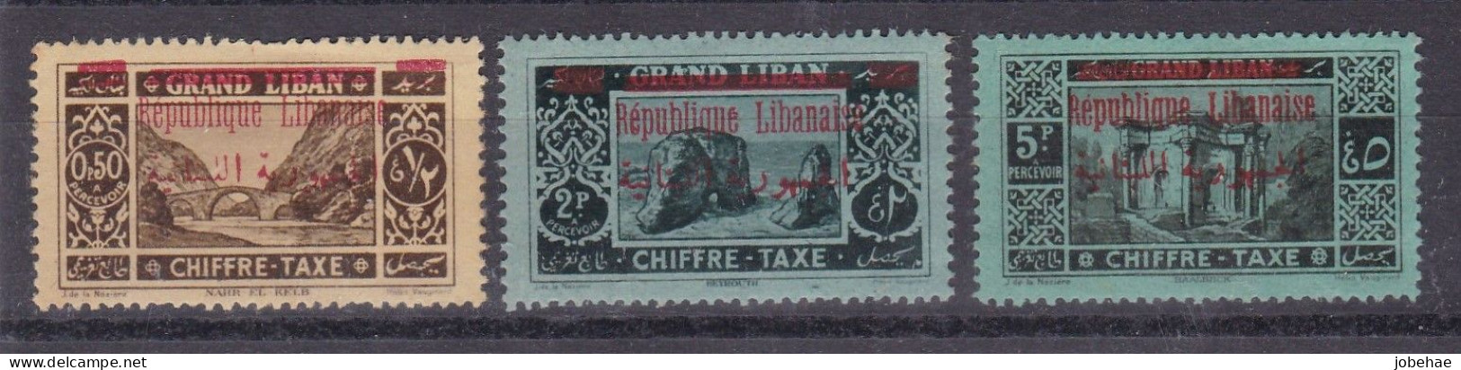 Grand Liban Taxe YT°-* 26-28 - Used Stamps