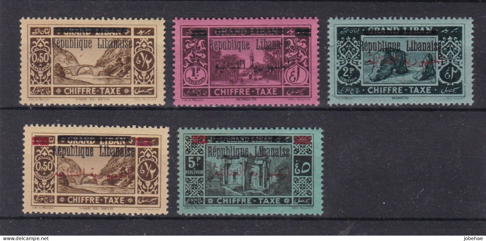Grand Liban Taxe YT°-* 21-25 - Used Stamps