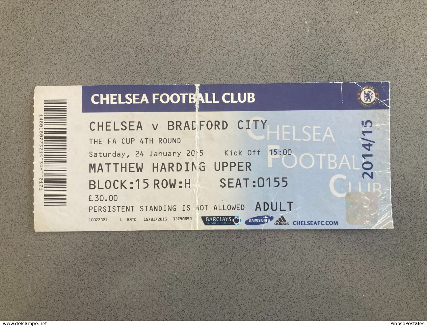 Chelsea V Bradford City 2004-05 Match Ticket - Eintrittskarten