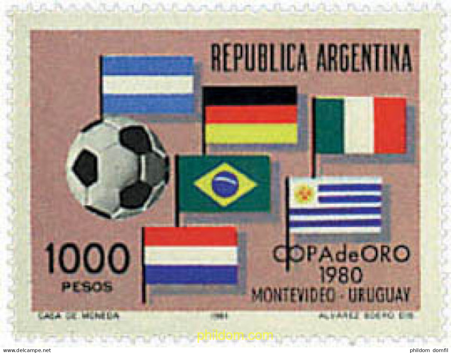 26435 MNH ARGENTINA 1981 COPA DE ORO DE FUTBOL EN MONTEVIDEO - Nuovi