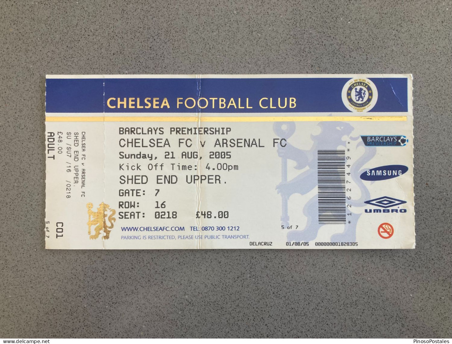 Chelsea V Arsenal 2005-06 Match Ticket - Eintrittskarten