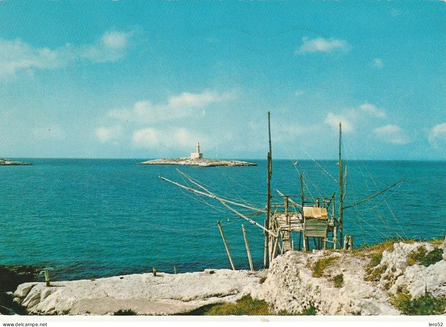 VIESTE TRABUCCO E FARO BELLA VEDUTA VIAGGIATA ANNO 1974 - Foggia