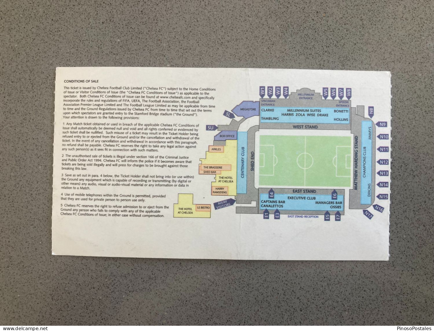 Chelsea V Newcastle United 2006-07 Match Ticket - Match Tickets