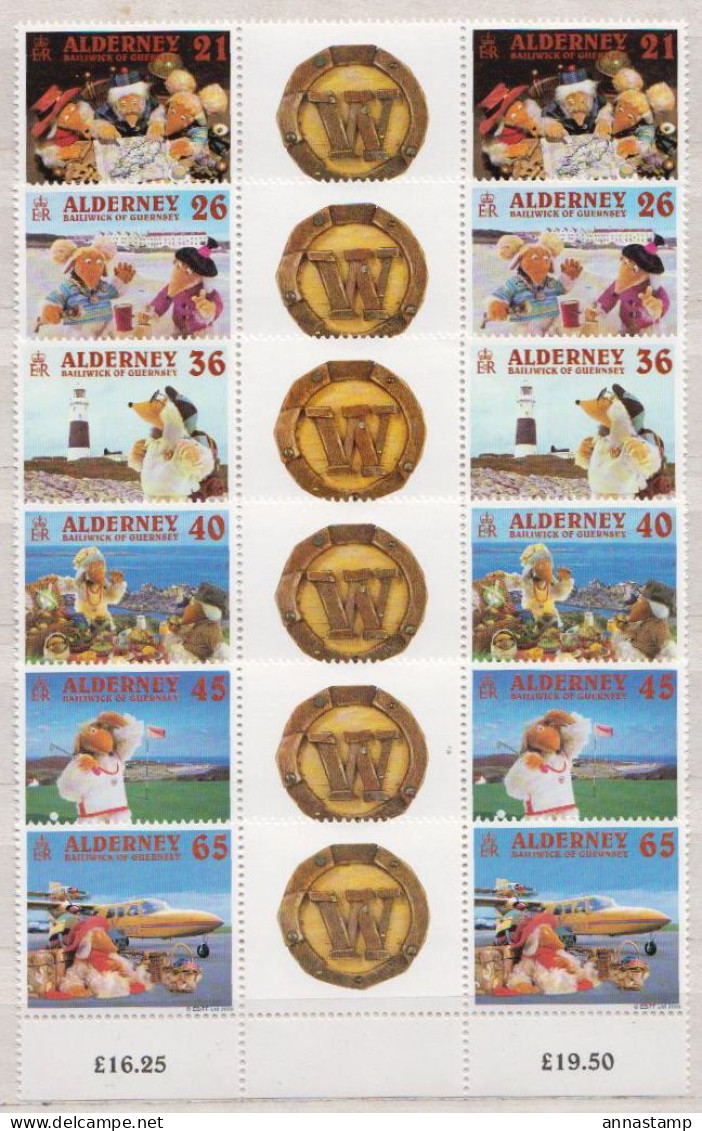 Alderney MNH Set In Gutter Pairs - Marionnettes