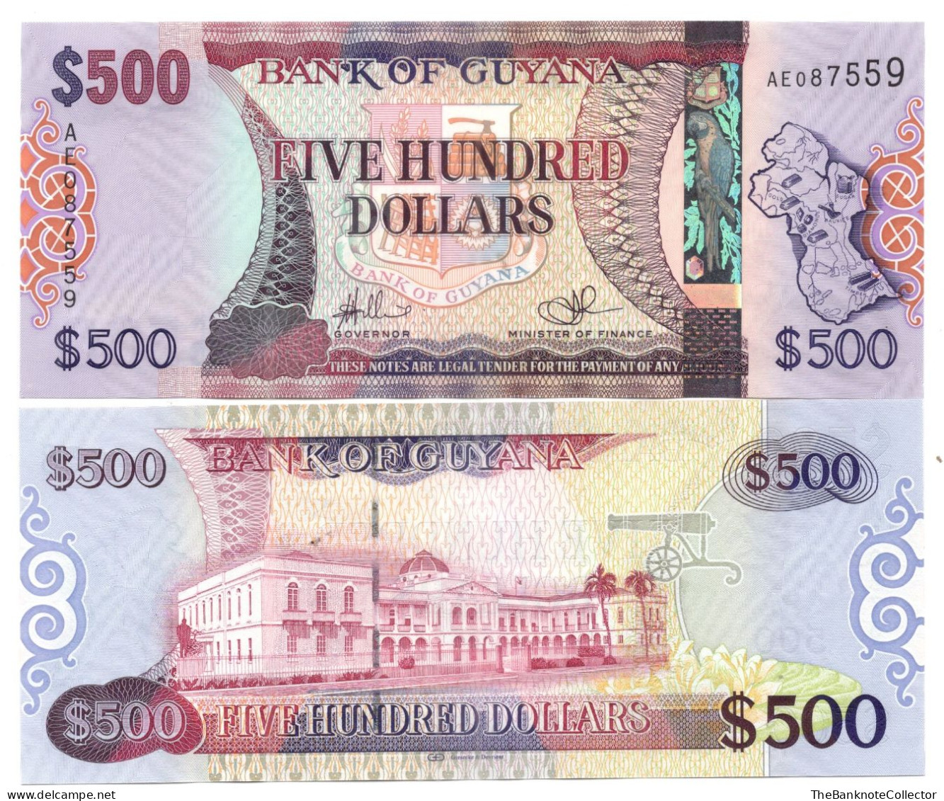 Guyana 500 Dollars ND 2011 P-37 UNC - Guyana