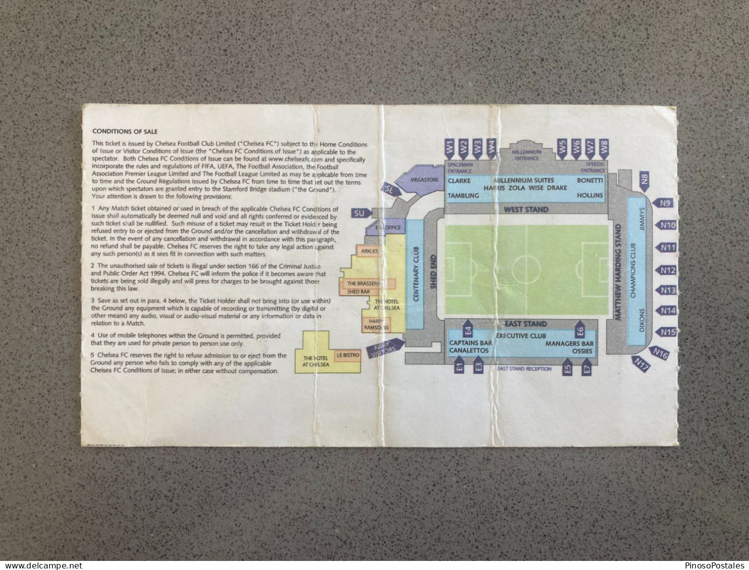 Chelsea V Tottenham Hotspur 2006-07 Match Ticket - Eintrittskarten