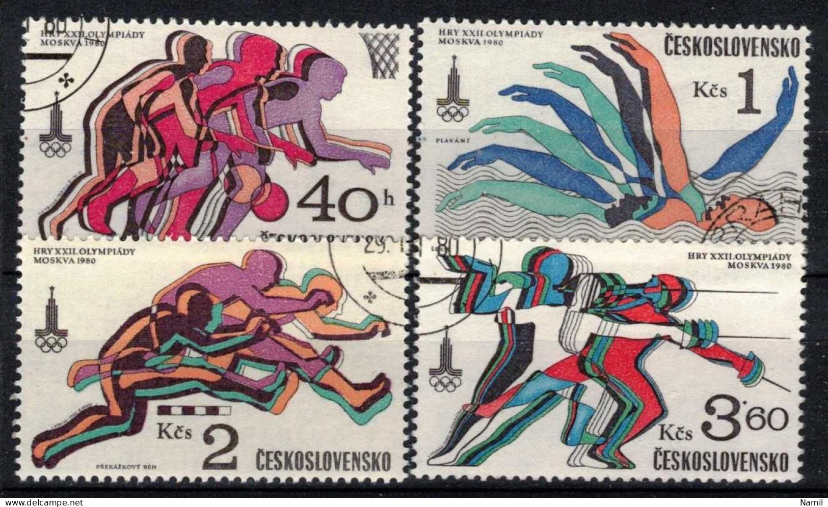 Tchécoslovaquie 1980 Mi 2547-50 (Yv 2371-4), Obliteré - Used Stamps