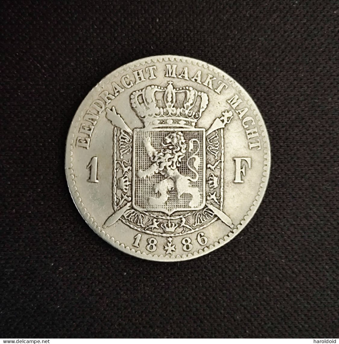 BELGIQUE - LEOPOLD II - 1 FRANC 1886 - 1 Franc