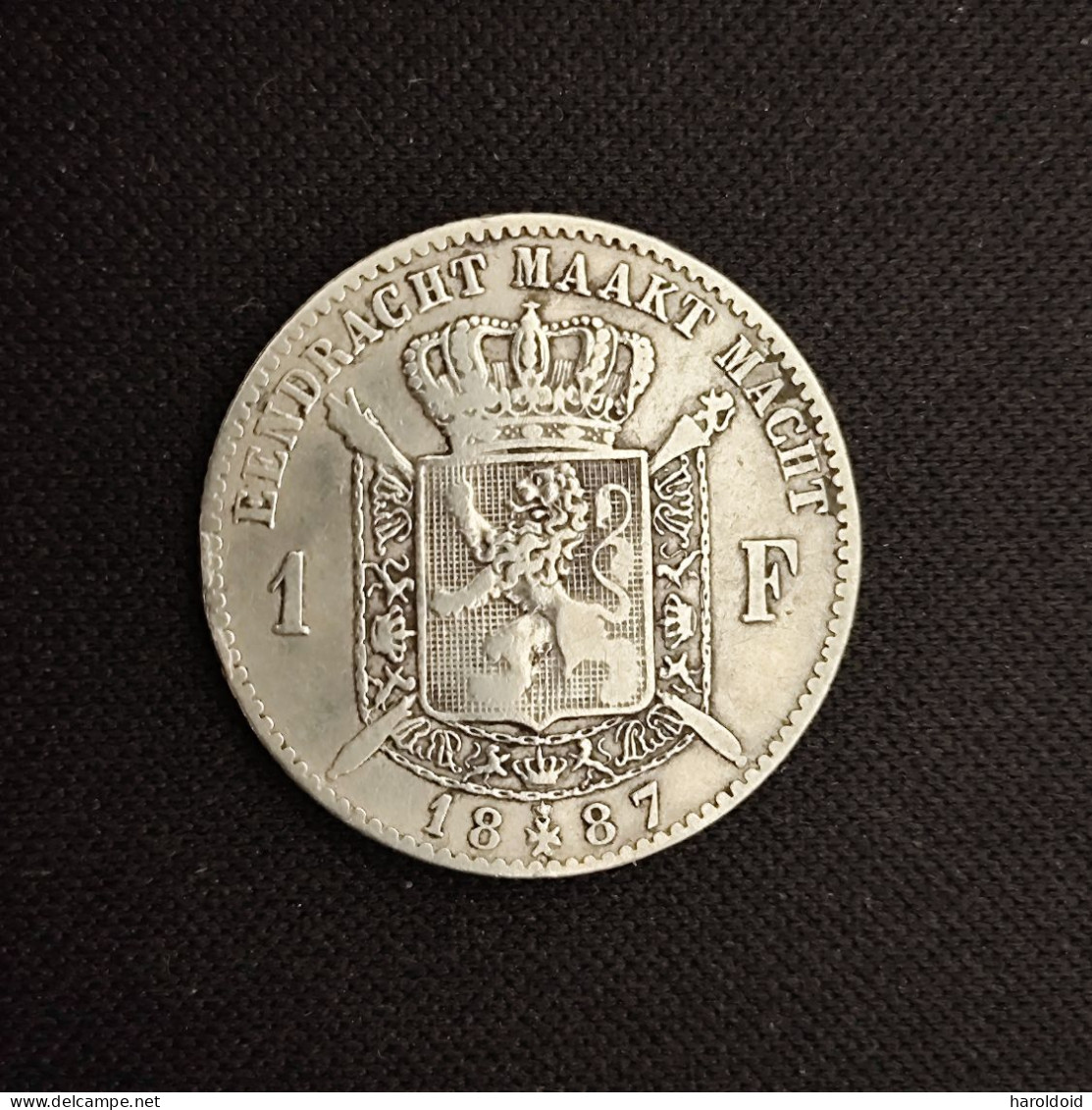BELGIQUE - LEOPOLD II - 1 FRANC 1887 - 1 Franc