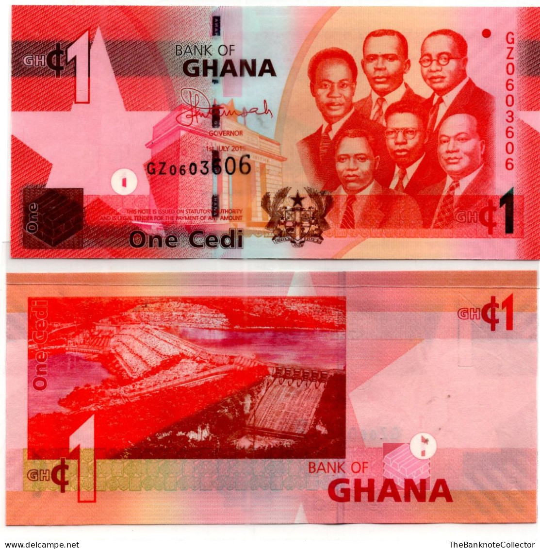 Ghana 1 Cedi 2015 P-37 UNC - Ghana