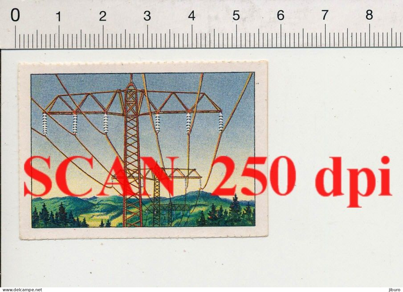 Petite Image Pour Illustration Thématique Ligne Haute-Tension Electricité énergie électrique Pylones K-26/18 - Nestlé