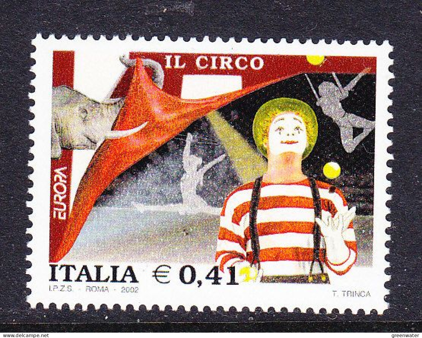 Europa Cept 2002 Italy 1v (59471C) Circus - 2002