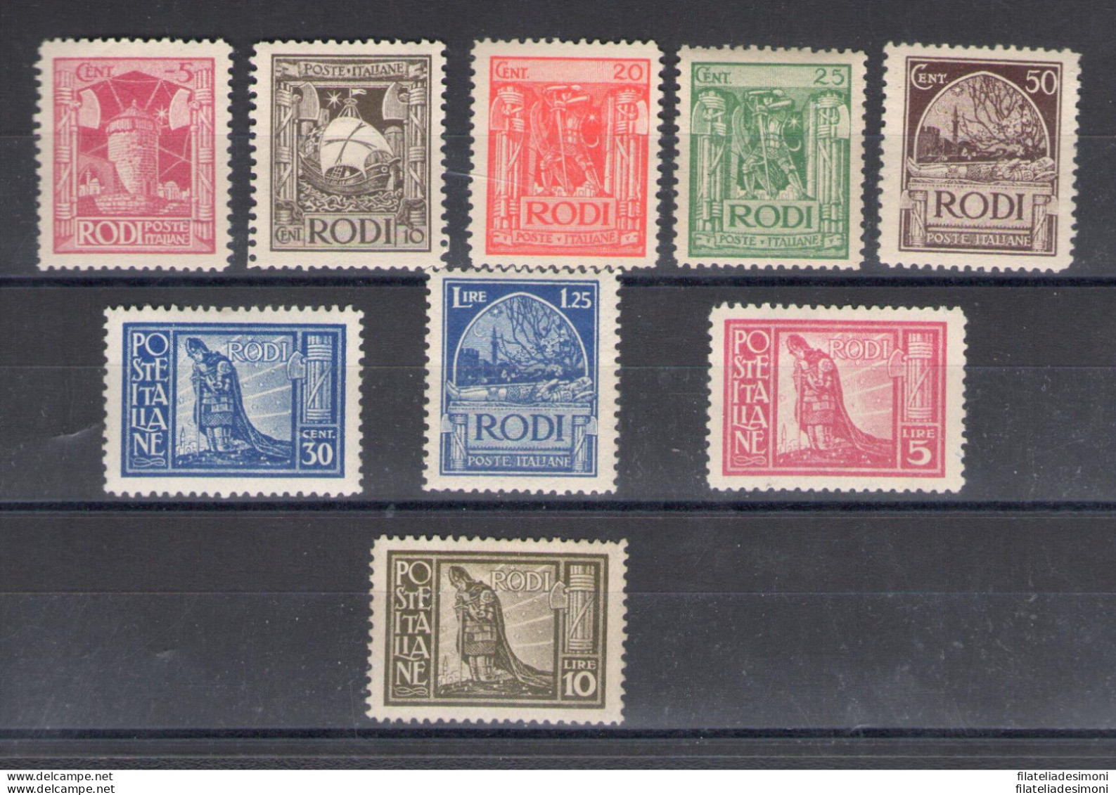 1929 Egeo , Serie Pittorica , Dentellata 11 , N° 3/11 , 9 Valori , MNH** Certif - Egée