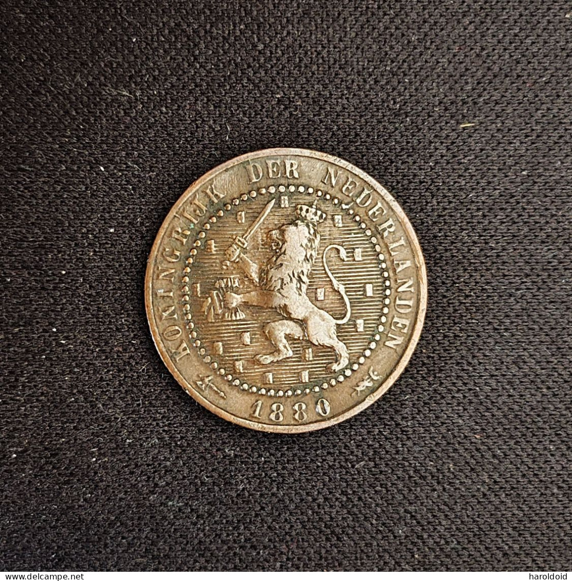 PAYS BAS - 1 CENT 1880 - 1849-1890 : Willem III