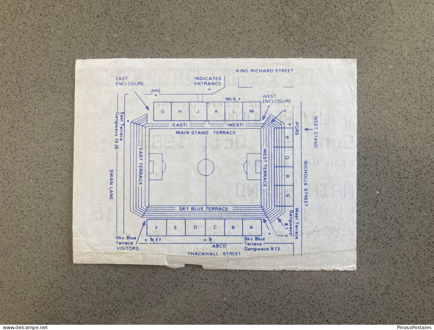 Coventry City V Wimbledon 1986-87 Match Ticket - Eintrittskarten