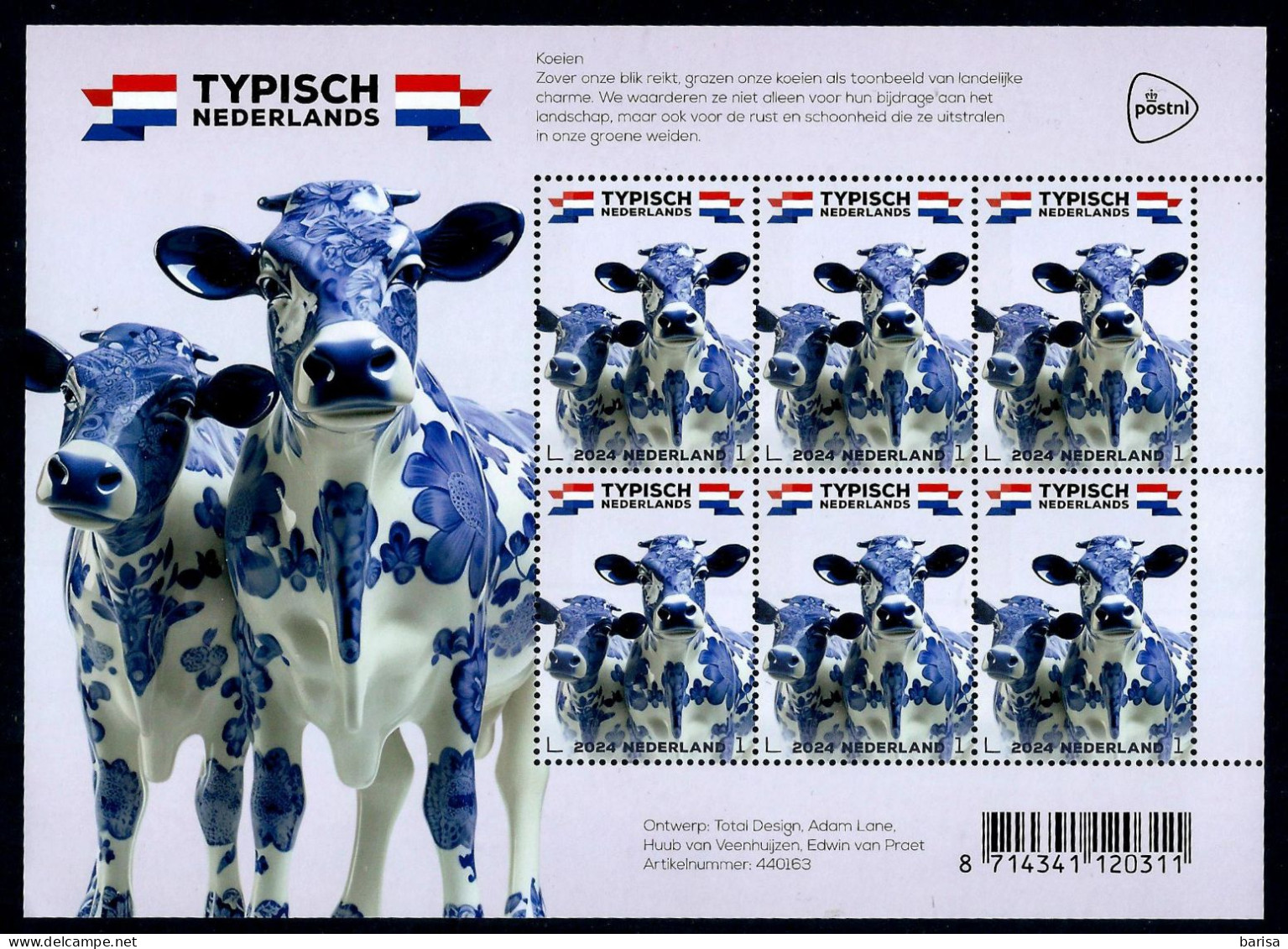 Netherlands 2024: Typical Dutch - Cows ** MNH - Unused Stamps